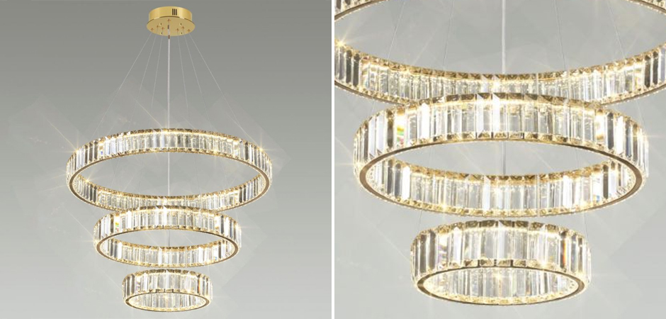 Люстра Хрустальная Ring Horizontal 3 кольца Люстра Хрустальная Ring Horizontal 3 кольца - Loft-Concept в Липецке