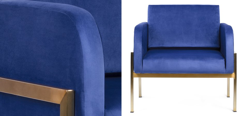 Кресло Velvet Ardmore Chair blue Кресло Velvet Ardmore Chair blue - Loft-Concept в Липецке