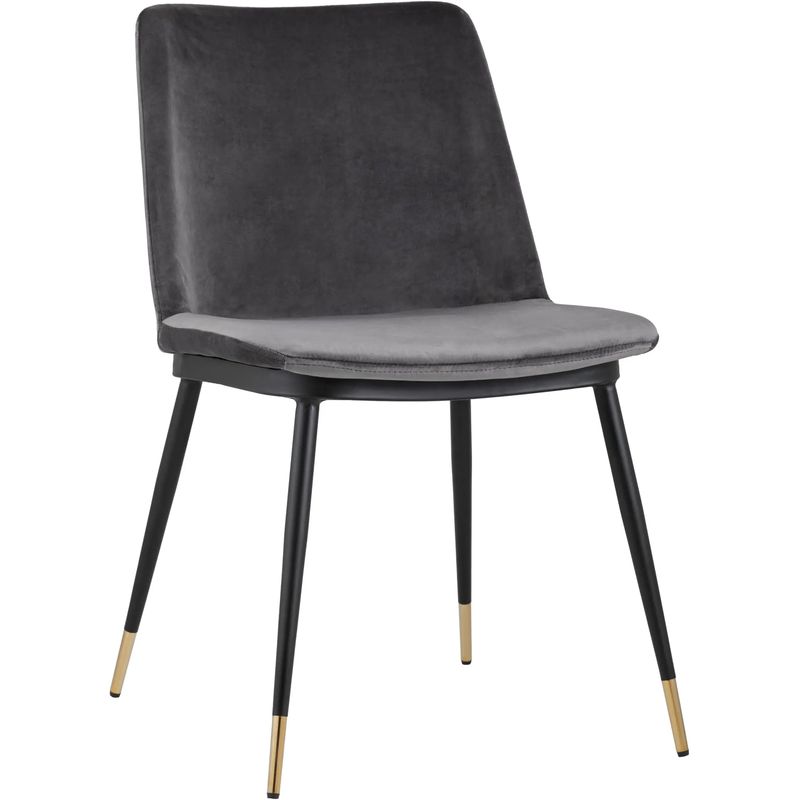 Стул Melissa Chair Серый Велюр Серый Черный Стул Melissa Chair Серый Велюр Серый Черный в Липецке | Loft Concept