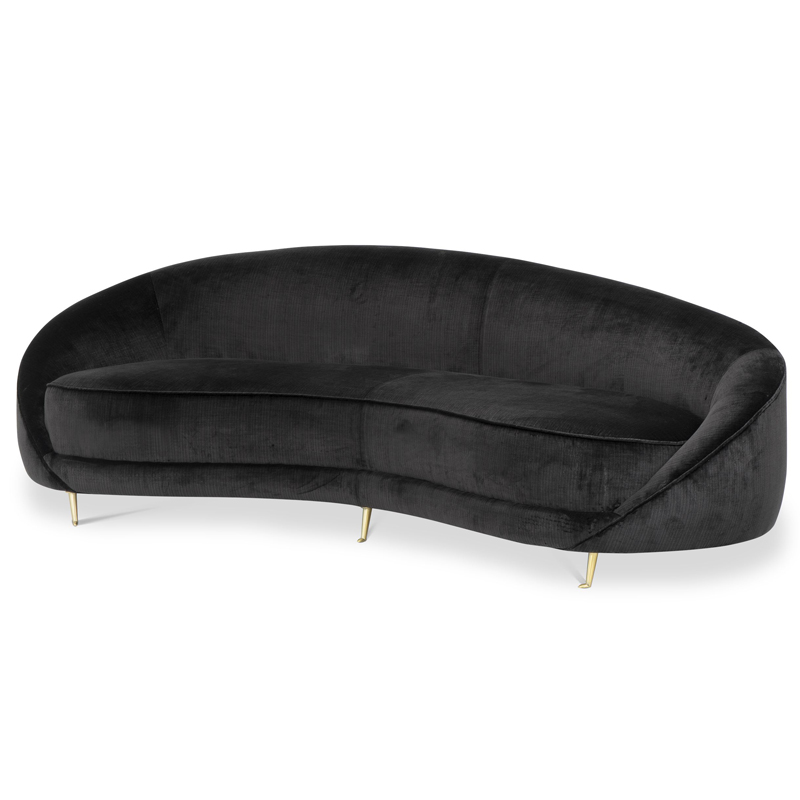 Диван Eichholtz Sofa Esmeralda Черный Латунь Диван Eichholtz Sofa Esmeralda Черный Латунь в Липецке | Loft Concept