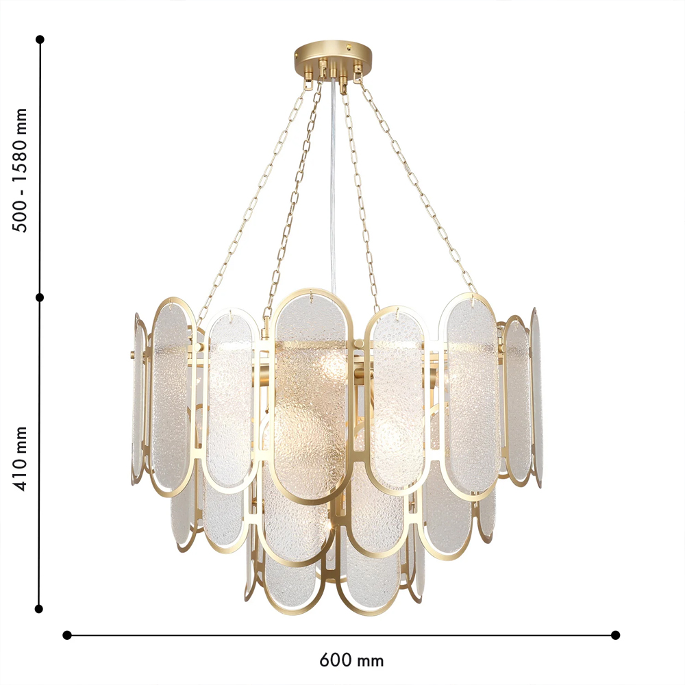 Люстра с многослойным эффектом из овальных элементов из непрозрачного стекла Conformation в Липецке