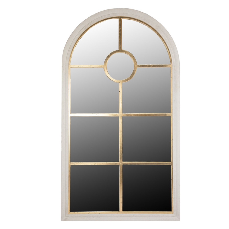 Зеркало Edern Mirror Window Белый Золотой Зеркало Edern Mirror Window Белый Золотой в Липецке | Loft Concept