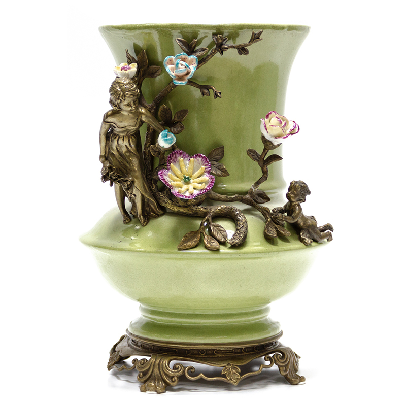 Ваза Bronze Mother Child Vase Бронза Зеленый смок Мульти в Липецке | Loft Concept 