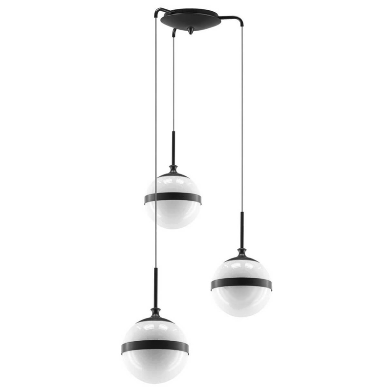 Подвесной светильник Peggy Single Pendant Light Темный хром Белый в Липецке | Loft Concept 