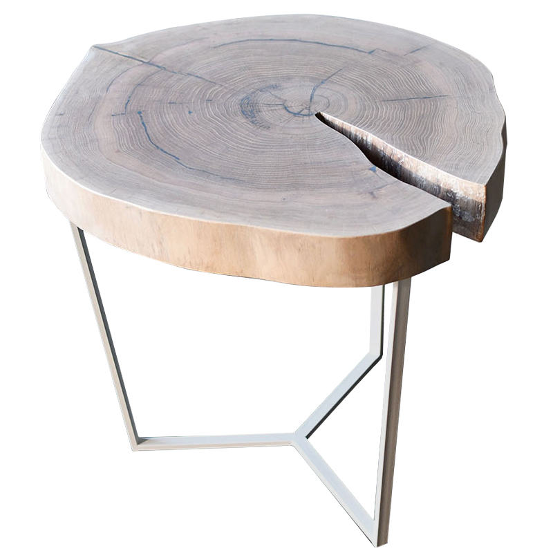 Кофейный стол Wickens Industrial Metal Rust Coffee Table Светлый дуб Белый в Липецке | Loft Concept 