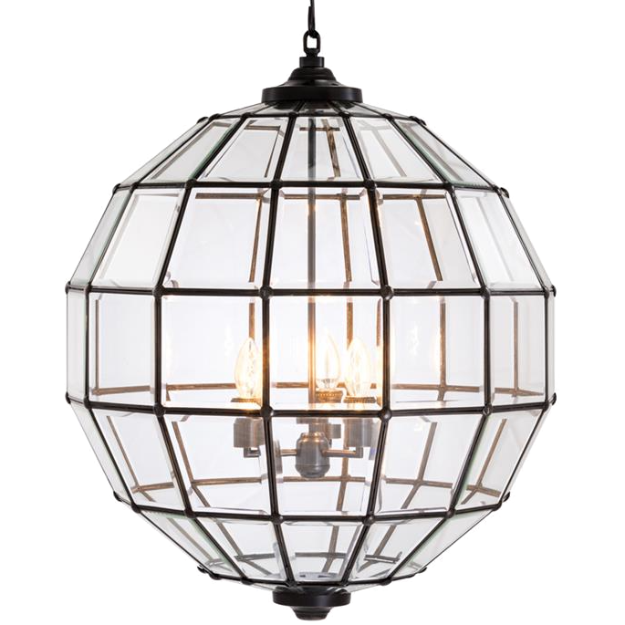 Люстра Lantern Luna Bronze L Темная бронза Прозрачный (Transparent) Люстра Lantern Luna Bronze L Темная бронза Прозрачный (Transparent) в Липецке | Loft Concept