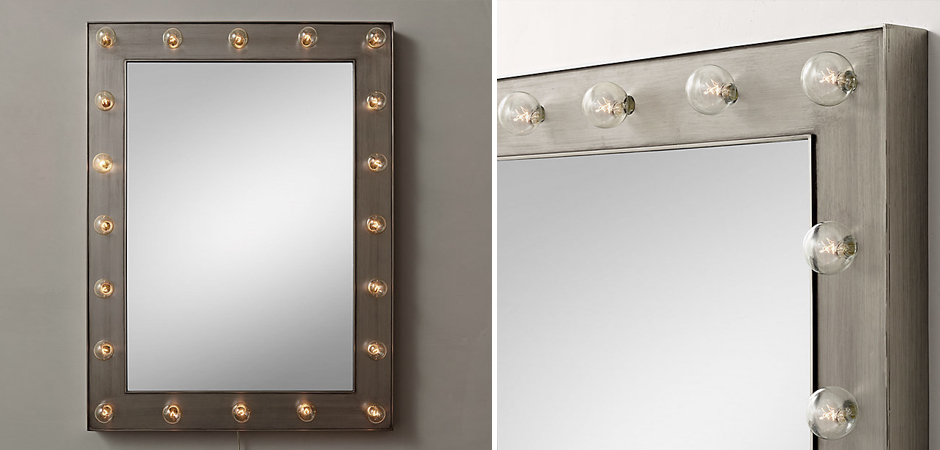 Зеркало с подсветкой Restoration Hardware ILLUMINATED Mirror Pewter Зеркало с подсветкой Restoration Hardware ILLUMINATED Mirror Pewter - Loft-Concept в Липецке