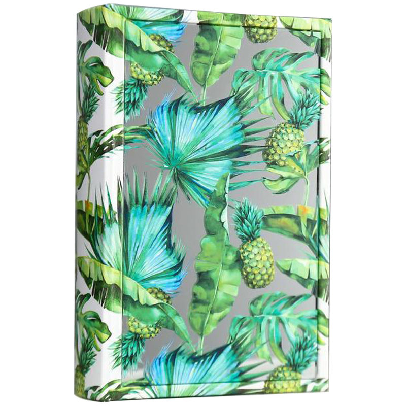 Шкатулка-книга Pineapples and Leaves Mirror Book Box Зеленый Белый Зеркало Шкатулка-книга Pineapples and Leaves Mirror Book Box Зеленый Белый Зеркало в Липецке | Loft Concept