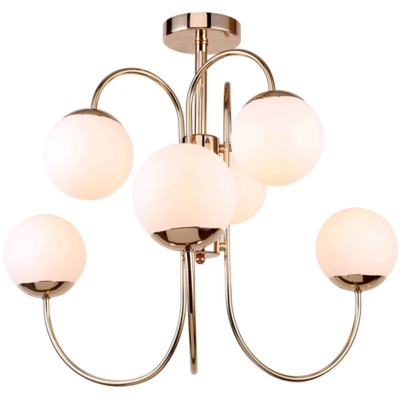 Люстра Amalthea Chandelier 6 Золотой Белый Люстра Amalthea Chandelier 6 Золотой Белый в Липецке | Loft Concept