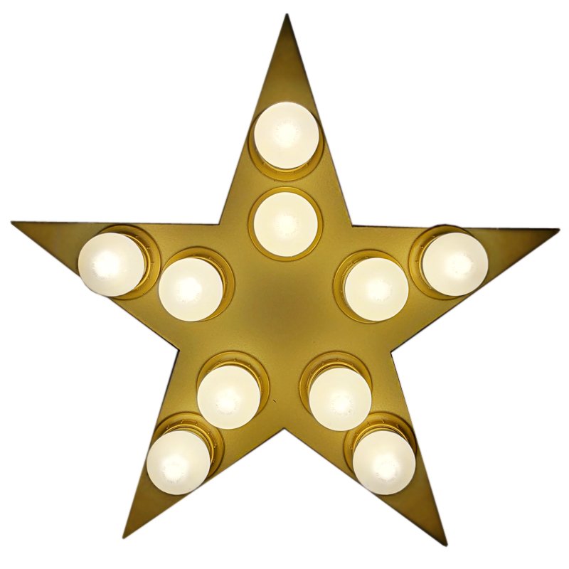 Настенный светильник Star золотая звезда матовое золото Настенный светильник Star золотая звезда матовое золото в Липецке | Loft Concept