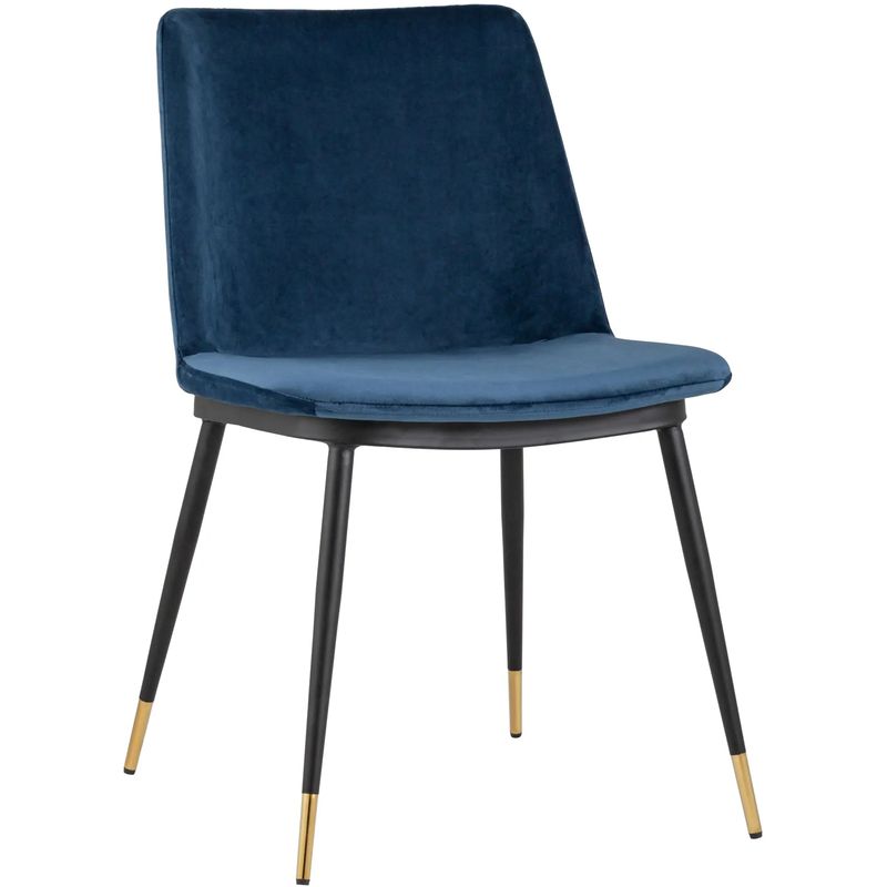 Стул Melissa Chair Синий Велюр Синий Черный Стул Melissa Chair Синий Велюр Синий Черный в Липецке | Loft Concept