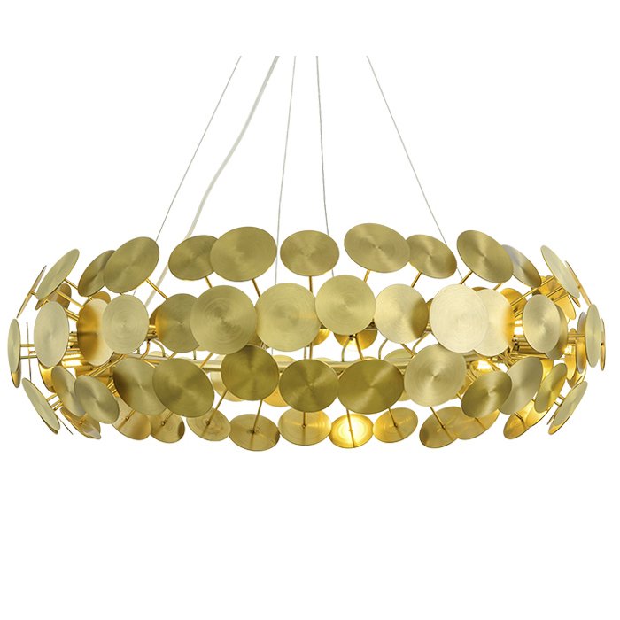 Люстра Metal Disc Chandelier ring Золотой Люстра Metal Disc Chandelier ring Золотой в Липецке | Loft Concept