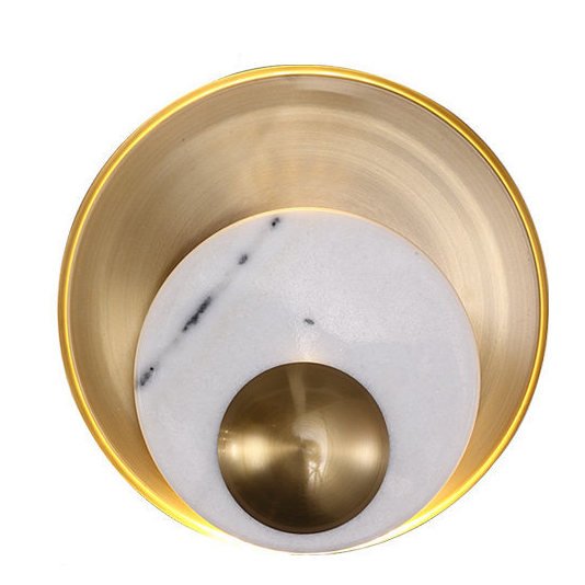 Бра Ginger & Jagger Pearl WALL LAMP round gold Латунь Белый Бра Ginger & Jagger Pearl WALL LAMP round gold Латунь Белый в Липецке | Loft Concept