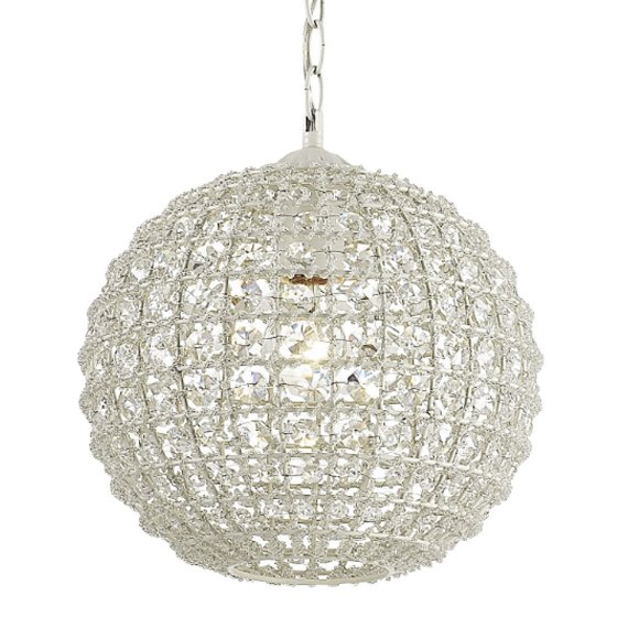 Люстра Casbah Crystal Pendant Globe Прозрачный Белый Люстра Casbah Crystal Pendant Globe Прозрачный Белый в Липецке | Loft Concept