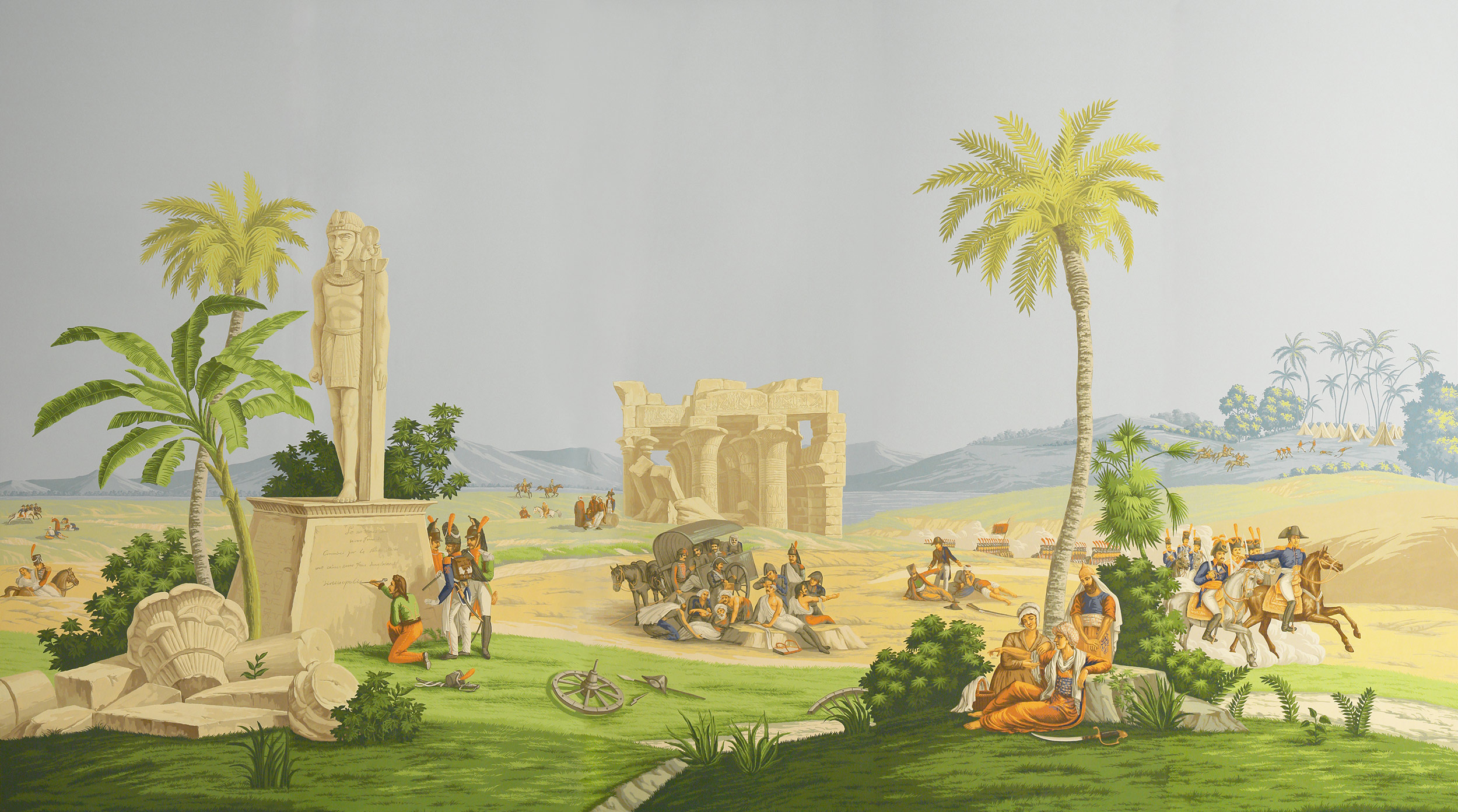Обои ручная роспись Napoleon's Campaign in Egypt Velay on scenic paper Обои ручная роспись Napoleon's Campaign in Egypt Velay on scenic paper - постер Loft-Concept в Липецке