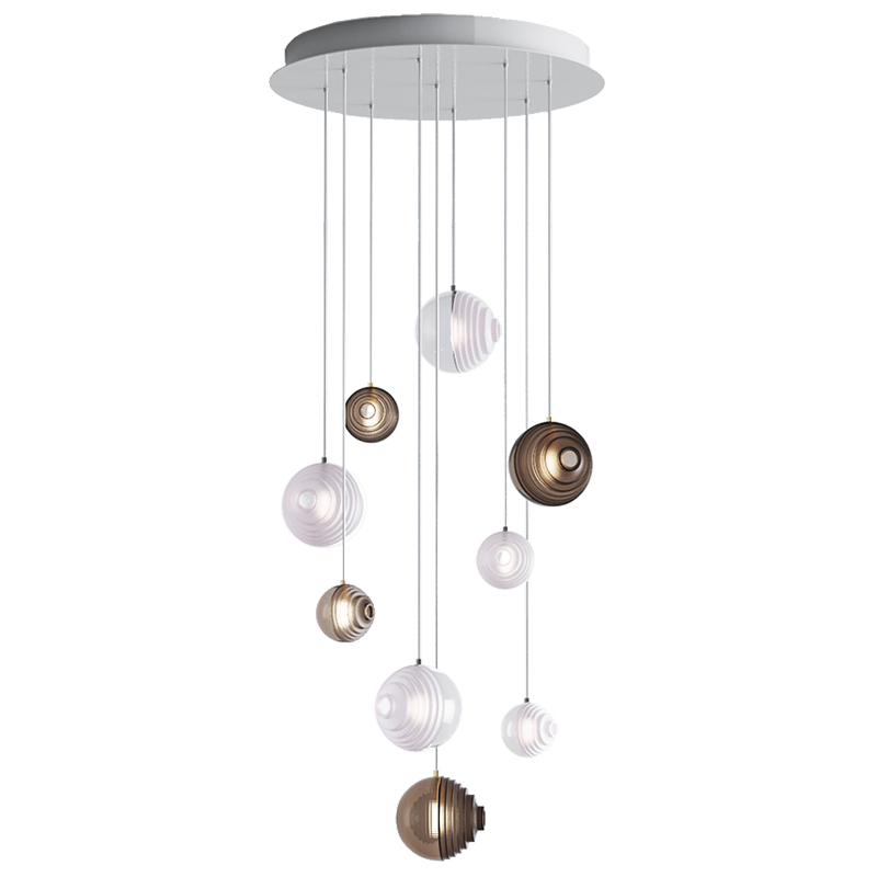 Каскадная Люстра Loft Industry Modern Glass Universe Стекло Смок Белый Каскадная Люстра Loft Industry Modern Glass Universe Стекло Смок Белый в Липецке | Loft Concept