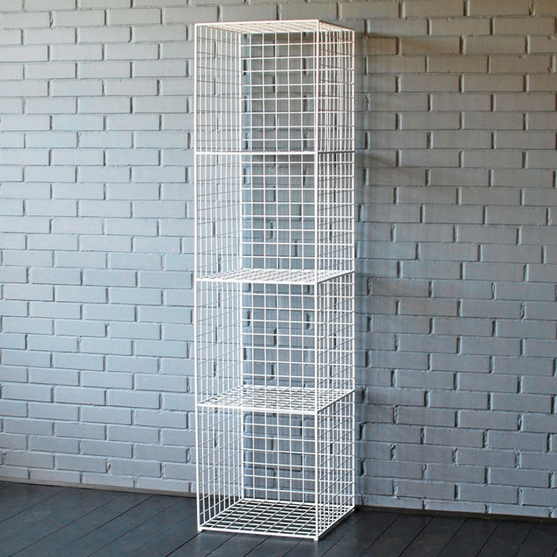 Стеллаж Kynan Industrial Metal Rust Rack Белый Стеллаж Kynan Industrial Metal Rust Rack Белый в Липецке | Loft Concept