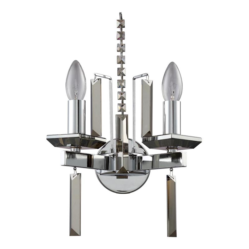 Бра Vivien Crystal Chrome Wall Lamp Хром Серый Бра Vivien Crystal Chrome Wall Lamp Хром Серый в Липецке | Loft Concept