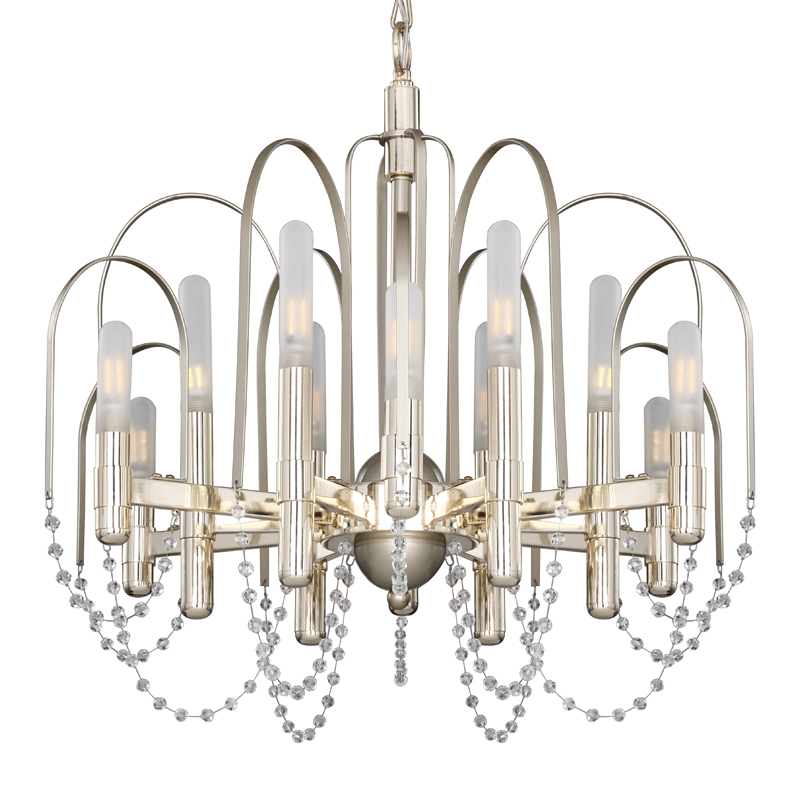 Люстра Perrine Chandelier 61 Золотой Шампань Прозрачный Белый Люстра Perrine Chandelier 61 Золотой Шампань Прозрачный Белый в Липецке | Loft Concept