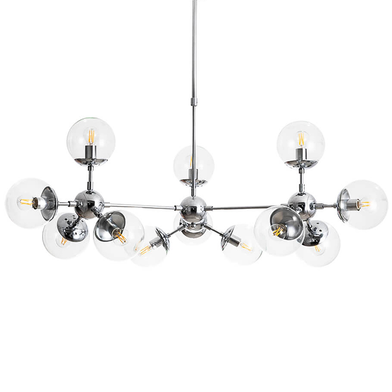 Люстра Modo Chandelier Chrome 12 Хром Прозрачный Люстра Modo Chandelier Chrome 12 Хром Прозрачный в Липецке | Loft Concept