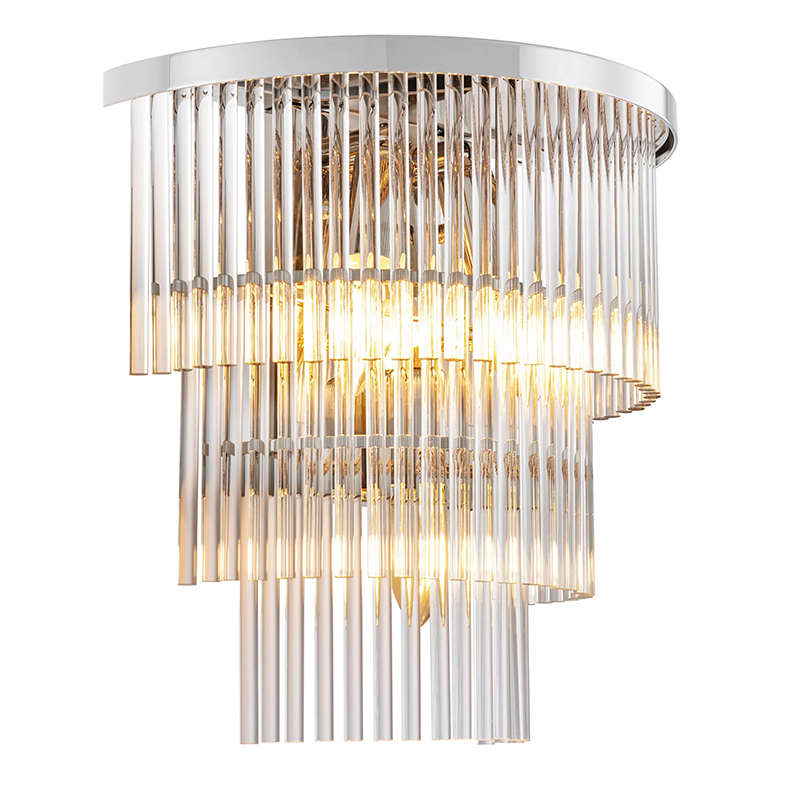 Бра Eichholtz Wall Lamp East Nickel Никель Прозрачное Стекло Бра Eichholtz Wall Lamp East Nickel Никель Прозрачное Стекло в Липецке | Loft Concept