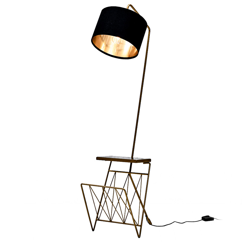 Напольная лампа Trono Floor lamp Черный Латунь Напольная лампа Trono Floor lamp Черный Латунь в Липецке | Loft Concept