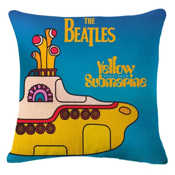 Декоративная подушка Yellow Submarine Желтый Бирюзовый Декоративная подушка Yellow Submarine Желтый Бирюзовый в Липецке | Loft Concept