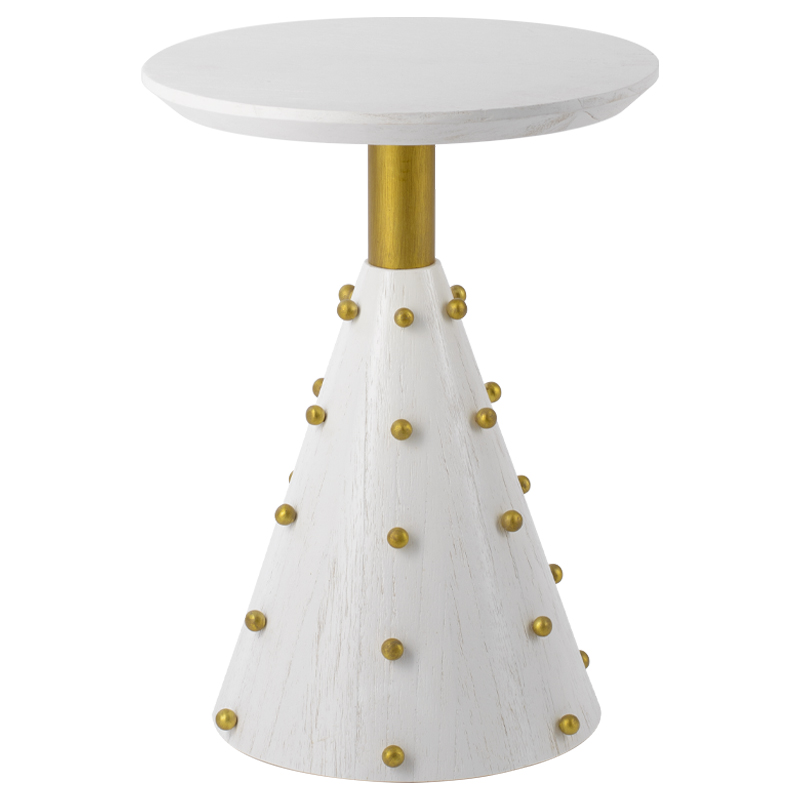 Las Vegas Side Table White Burl ivory ( слоновая кость ) Золотой Las Vegas Side Table White Burl ivory ( слоновая кость ) Золотой в Липецке | Loft Concept