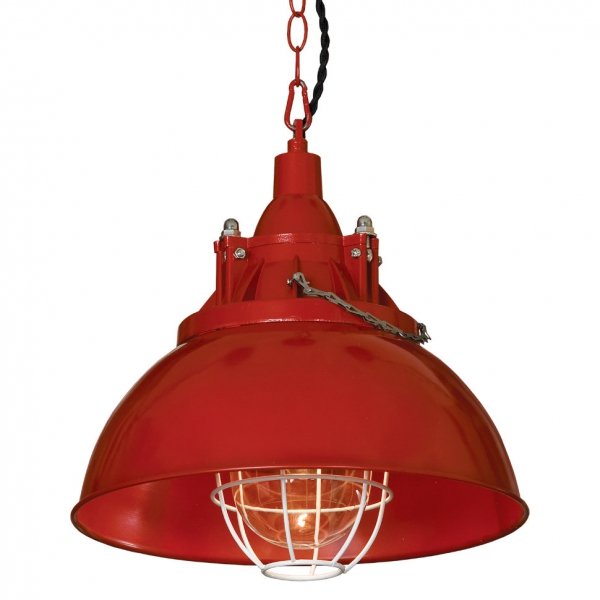 Подвесной светильник Firefighter Helmet Pendant Red Красный в Липецке | Loft Concept 