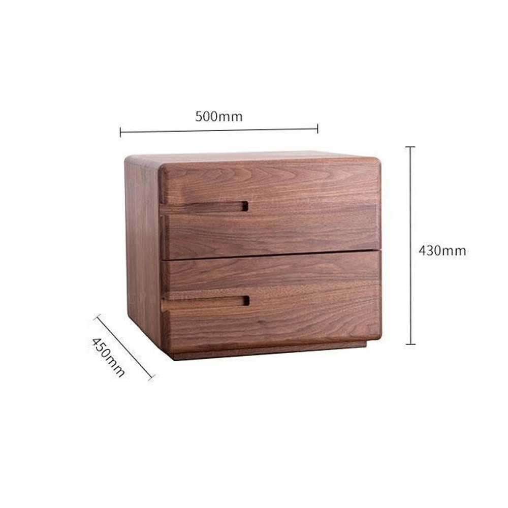 Прикроватный столик деревянный с 2-мя ящиками Moon Walnut Furniture Прикроватный столик деревянный с 2-мя ящиками Moon Walnut Furniture в Липецке