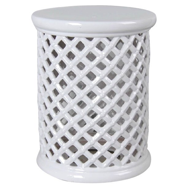 Керамический табурет Romb Garden Stool - White Белый Керамический табурет Romb Garden Stool - White Белый в Липецке | Loft Concept
