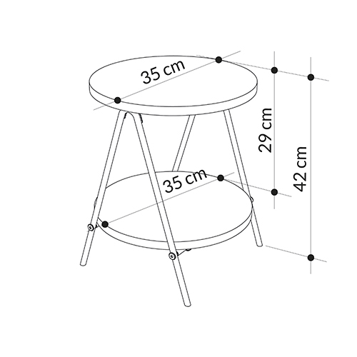 Стол приставной с 2-мя круглыми белыми столешницами ESSEL SIDE TABLE WHITE Стол приставной с 2-мя круглыми белыми столешницами ESSEL SIDE TABLE WHITE в Липецке
