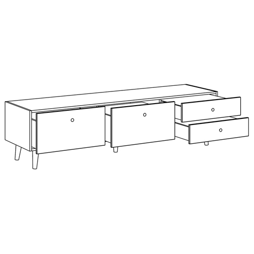 Длинная ТВ-тумба с принтом на ящиках Elise TV Stand Длинная ТВ-тумба с принтом на ящиках Elise TV Stand в Липецке