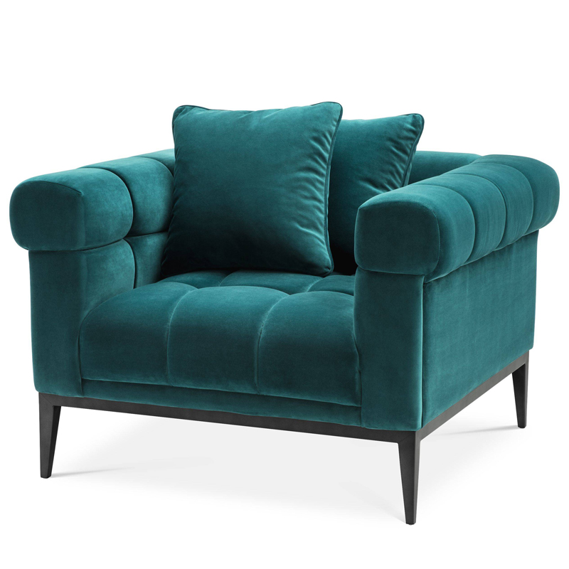 Кресло Eichholtz Chair Aurelio sea green Бирюзовый Черный Кресло Eichholtz Chair Aurelio sea green Бирюзовый Черный в Липецке | Loft Concept