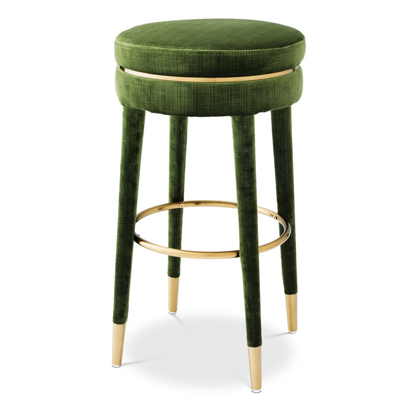 Барный стул Eichholtz Bar Stool Parisian green Зеленый Латунь Барный стул Eichholtz Bar Stool Parisian green Зеленый Латунь в Липецке | Loft Concept