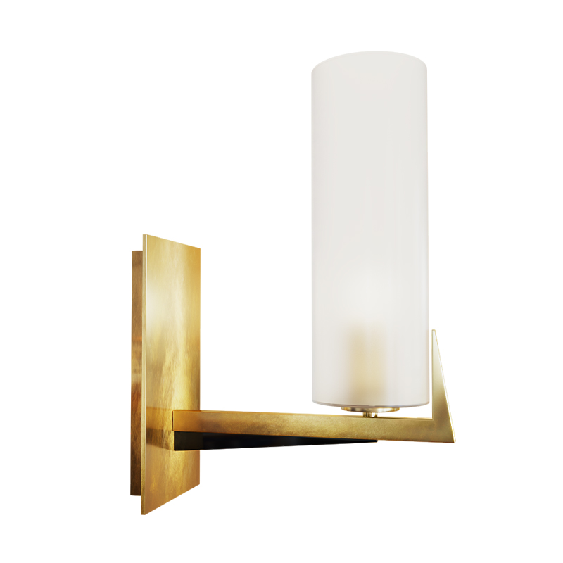 Дизайнерское бра Brass Candle Латунь Латунь Белый Дизайнерское бра Brass Candle Латунь Латунь Белый в Липецке | Loft Concept