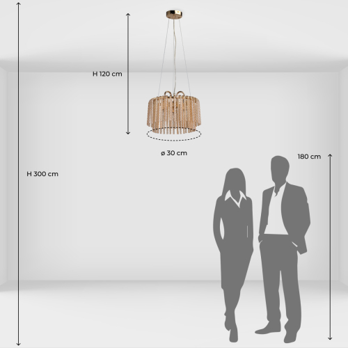 Люстра с подвесными рифлеными стеклянными трубками Nembus в Липецке