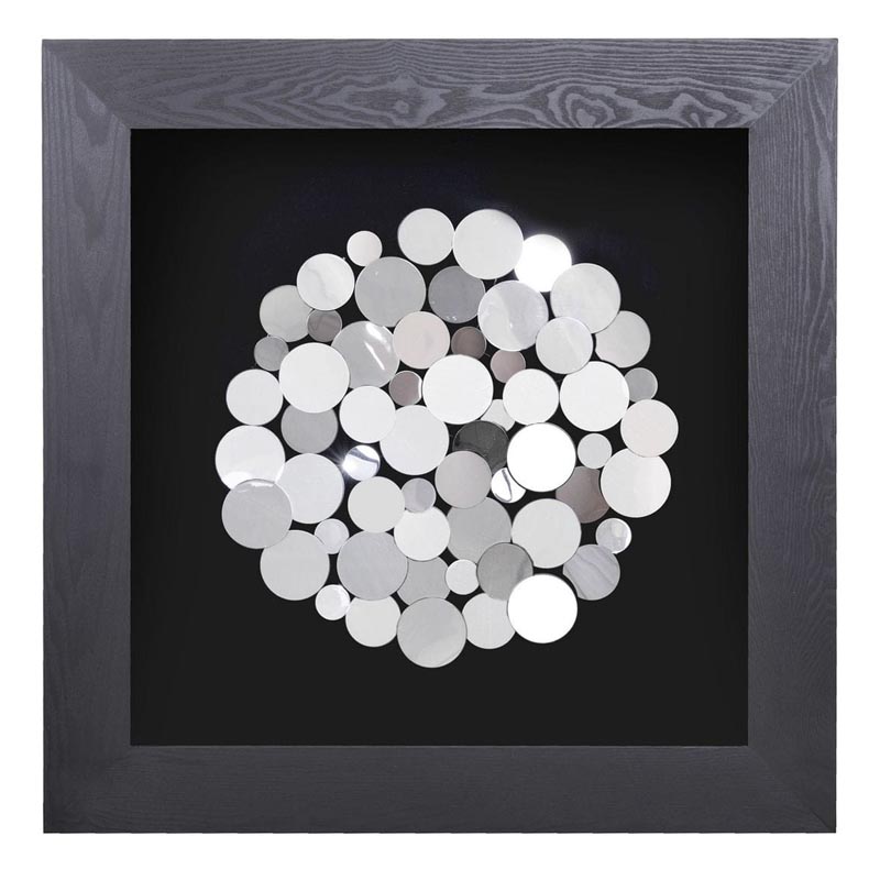 Панно Guinevere circle of coins Серебряный Черный Панно Guinevere circle of coins Серебряный Черный в Липецке | Loft Concept