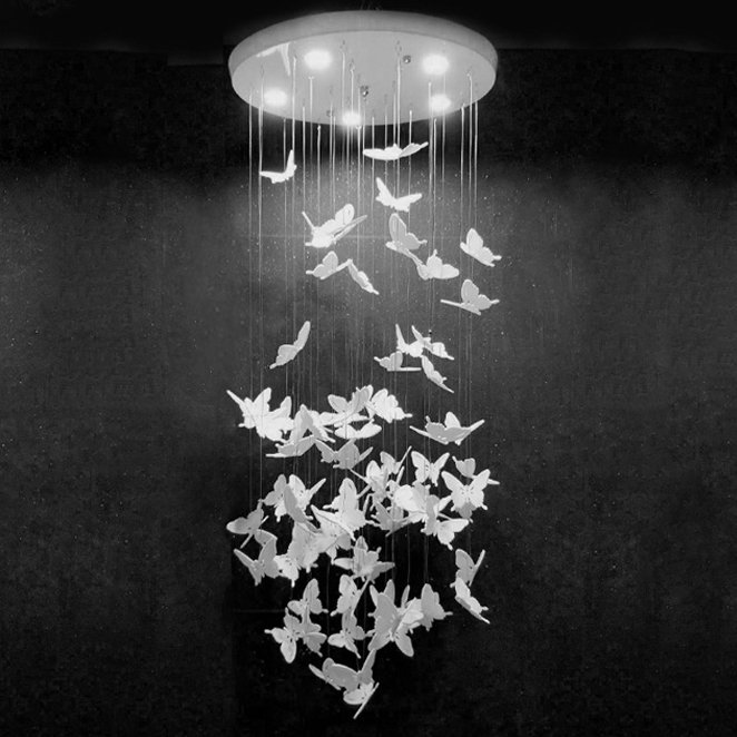 Люстра Night Butterflies Chandelier Белый Люстра Night Butterflies Chandelier Белый в Липецке | Loft Concept