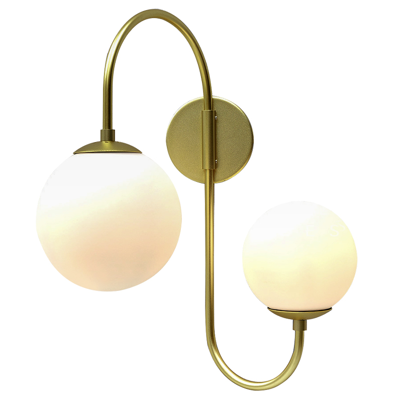Бра Gooseneck Pelle Gold Wall Lamp Золотой Белый Бра Gooseneck Pelle Gold Wall Lamp Золотой Белый в Липецке | Loft Concept