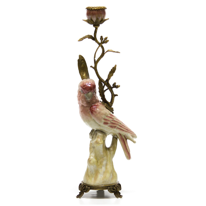 Подсвечник Pink Parrot Candlestick L or R Бронза Розовый (Rose) Подсвечник Pink Parrot Candlestick L or R Бронза Розовый (Rose) в Липецке | Loft Concept
