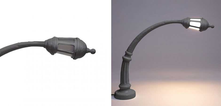 Настольная лампа Seletti Street Lamp Grey Настольная лампа Seletti Street Lamp Grey - Loft-Concept в Липецке