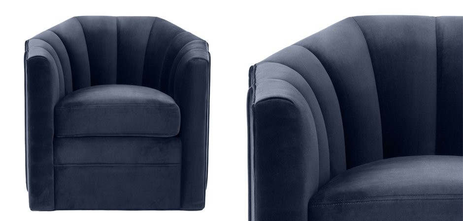 Кресло Eichholtz Chair Delancey Midnight Blue Кресло Eichholtz Chair Delancey Midnight Blue - Loft-Concept в Липецке