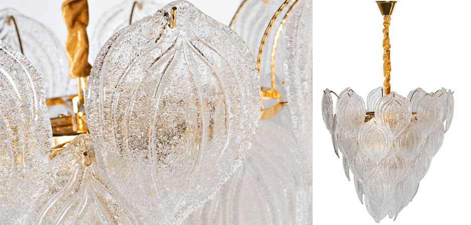 Люстра Textured Glass Chandelier Petal 10 Люстра Textured Glass Chandelier Petal 10 - Loft-Concept в Липецке