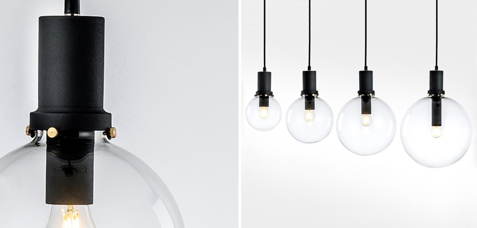 Подвесной светильник Glass Globe Black Подвесной светильник Glass Globe Black - Loft-Concept в Липецке