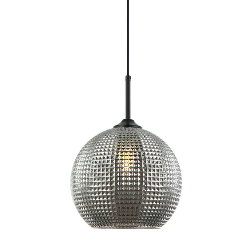 Подвесной светильник Crystal Galaxy Ball chrome glass Черный Серый Подвесной светильник Crystal Galaxy Ball chrome glass Черный Серый в Липецке | Loft Concept