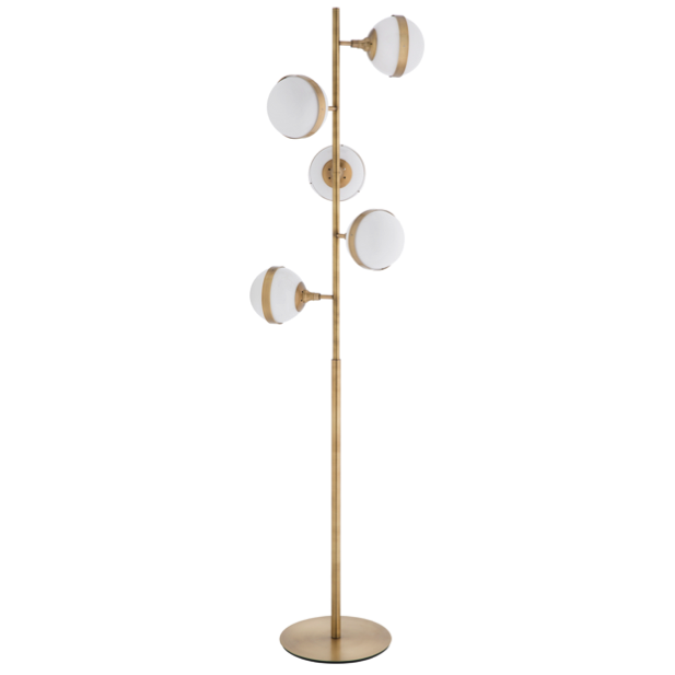 Торшер Peggy Guggen Brass FLOR LAMP Белый Латунь Торшер Peggy Guggen Brass FLOR LAMP Белый Латунь в Липецке | Loft Concept
