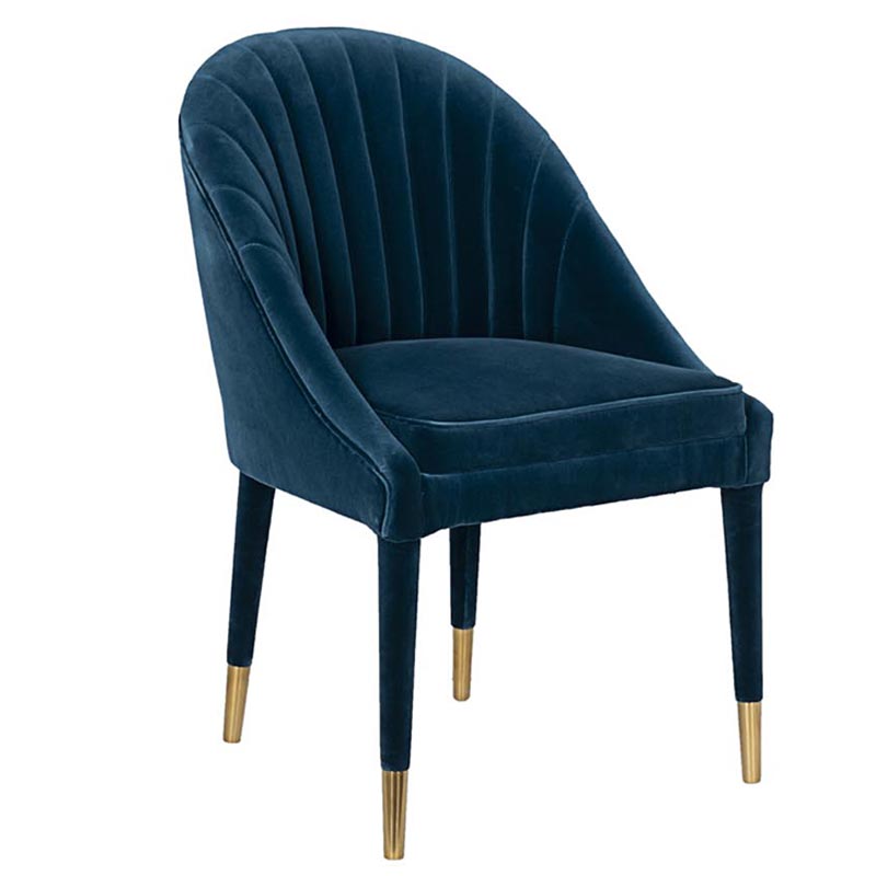 Стул Walton Chair blue velor Синий Золотой Стул Walton Chair blue velor Синий Золотой в Липецке | Loft Concept