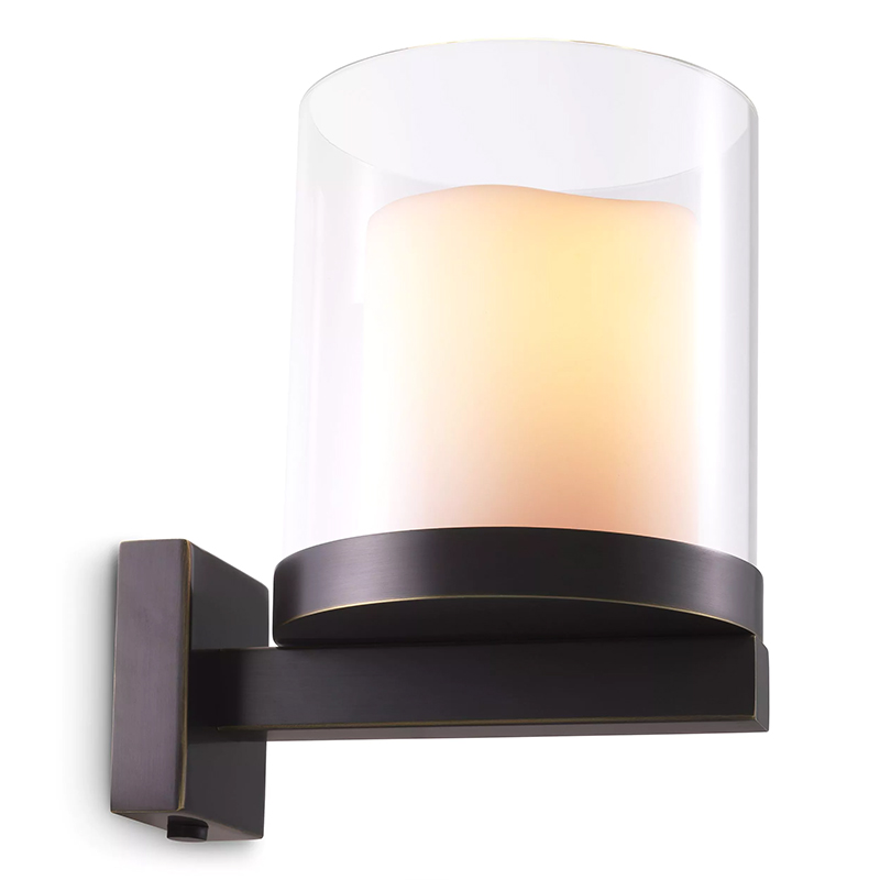 Бра Eichholtz Wall Lamp Donovan Bronze Черный Темная бронза Прозрачное Стекло Белый Бра Eichholtz Wall Lamp Donovan Bronze Черный Темная бронза Прозрачное Стекло Белый в Липецке | Loft Concept