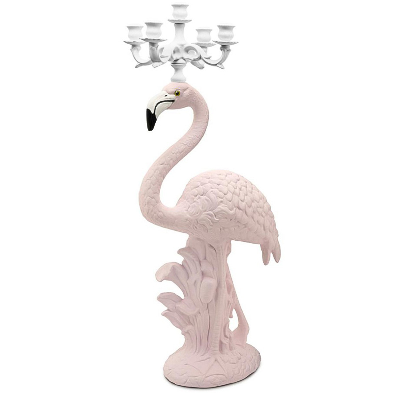 Подсвечник Candleholder Flamingo Bisc. White Pink Белый Розовый Подсвечник Candleholder Flamingo Bisc. White Pink Белый Розовый в Липецке | Loft Concept